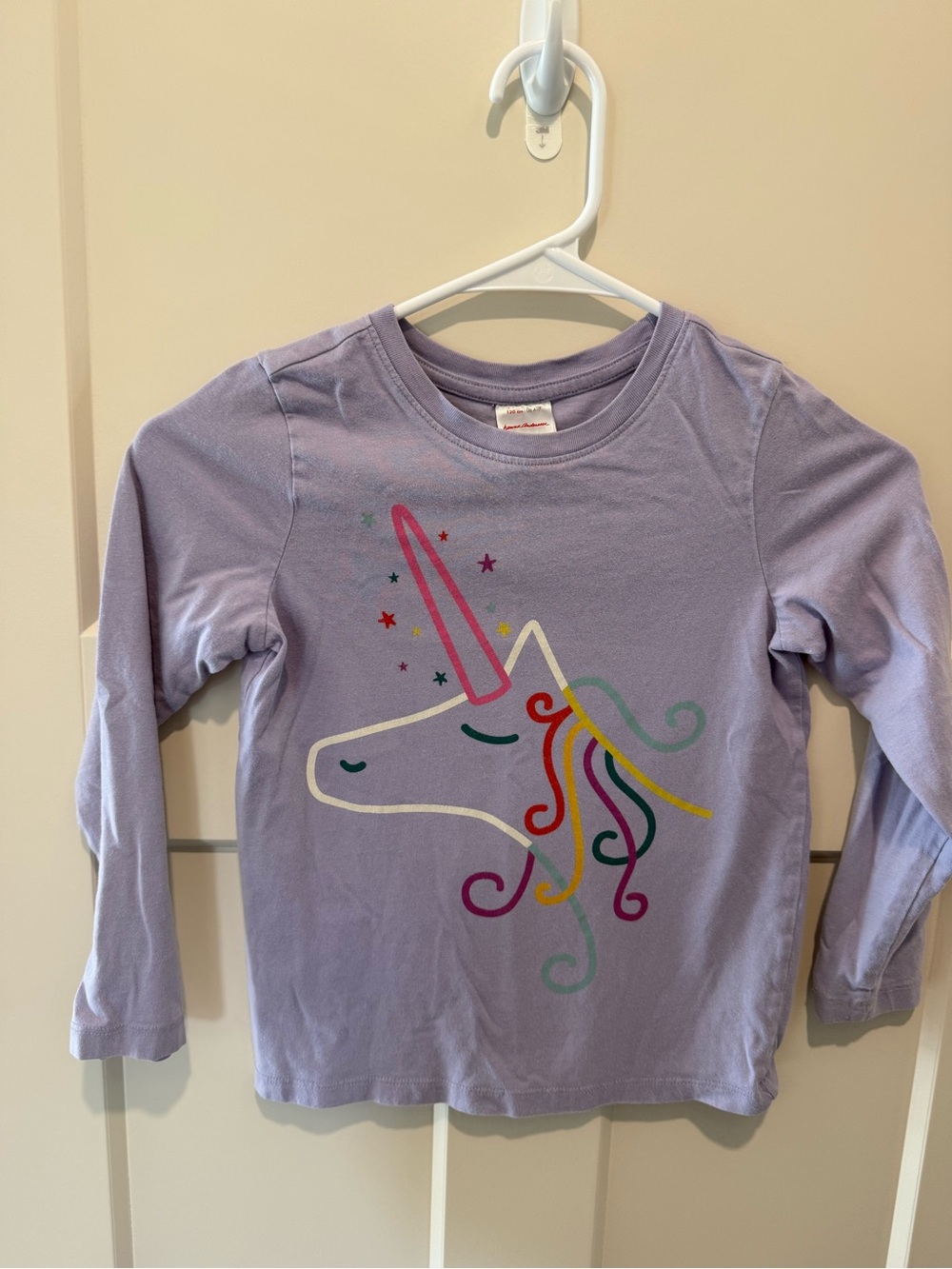 Hanna Andersson Lavender Unicorn Long-Sleeve Tee